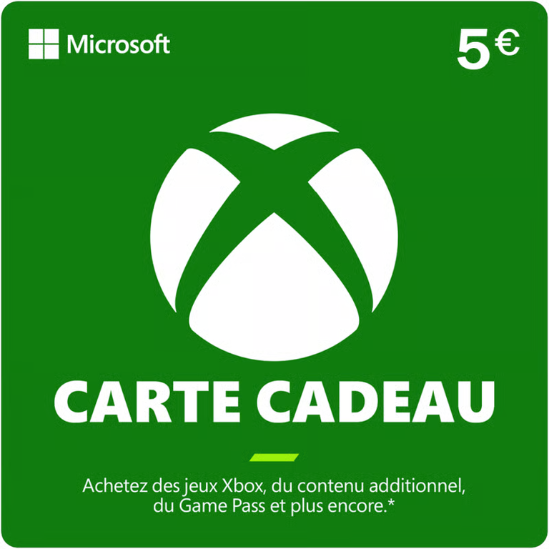 Carte Xbox 5 €