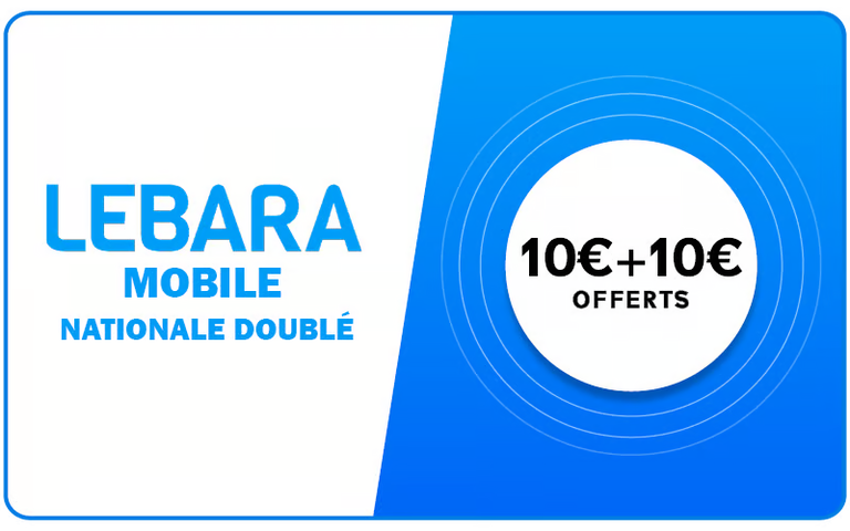 Lebara Nationale 10 € = 20 €
