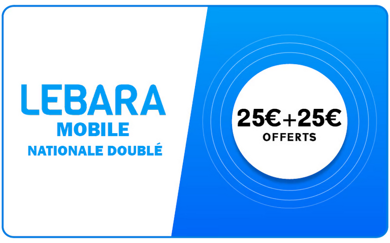 Lebara Nationale 25 € = 50 €