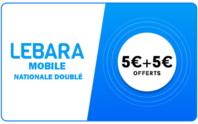 Lebara Nationale 5 € = 10 €