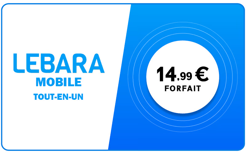 Lebara Tout en Un 14,90 €