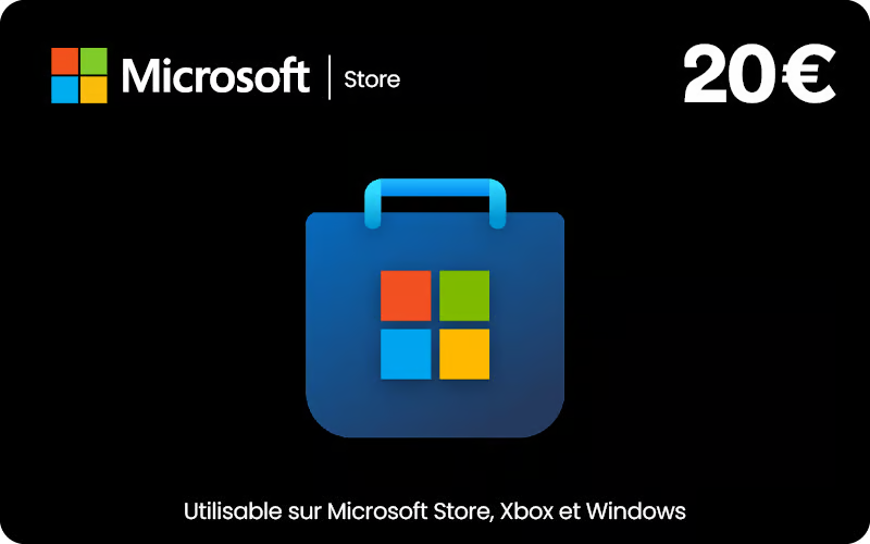 Carte Microsoft 20 €