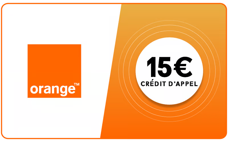 Orange Mobicarte 15 = 20 €